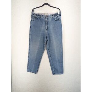 Vintage Lee Mom Jeans Women's Side Elastic at the Waist Med Wash‎ 16 Petite